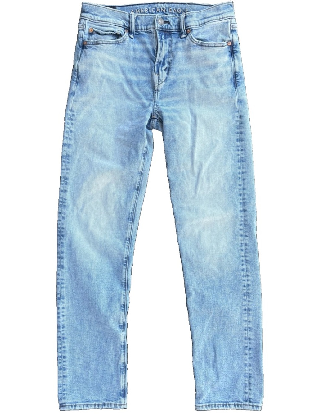 Men’s American Eagle Light Wash Original Straight Jeans 30x34